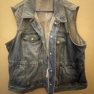Lane Bryant Blue Denim Vest
